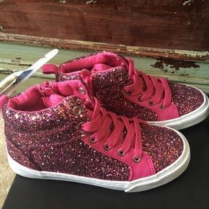 NWT Gap Kids Pink Glitter Sneakers